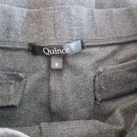 Quince Ultra Stretch Ponte Pants Petite S Charcoal Straight Leg Comfortable - Picture 2 of 7